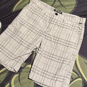Quiksilver Light Gray Checkered Men's Shorts